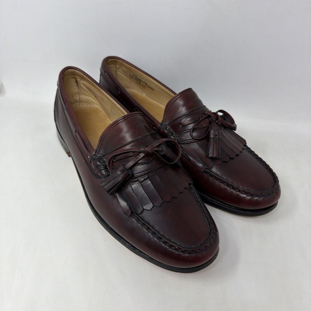 Allen Edmonds Stoughton Tassel Loafer Slip-On Leather Brown Size 12 EEE